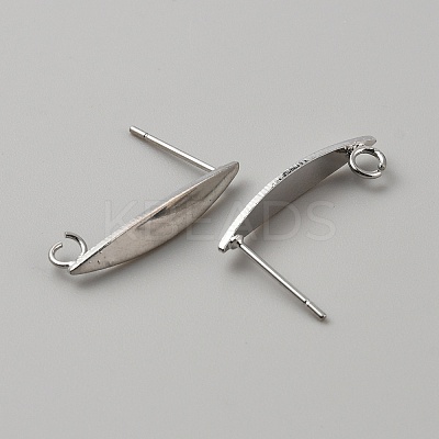 Brass Stud Earring Findings FIND-WH0110-705-1