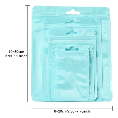 100Pcs 5 Styles Macaron Color Plastic Yin-yang Resealable Bags OPP-YW0001-06A-1