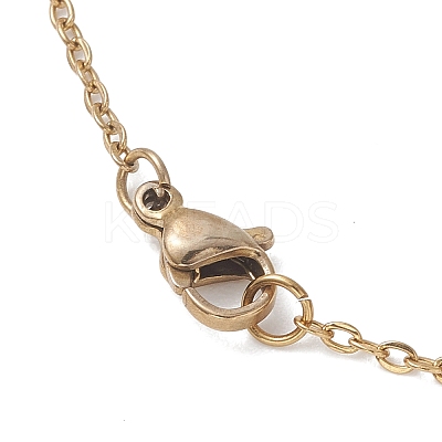 Natural Mixed Gemstone Cluster Flower Pendant 304 Stainless Steel Cable Chain Necklaces with Glass Seed Baeds NJEW-MZ00142-1