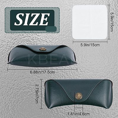 1Pc Imitation Leather Glasses Cases AJEW-CN0001-44A-1