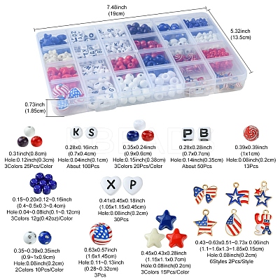 DIY Independence Day Jewelry Making Findings Kits DIY-FS0006-52-1