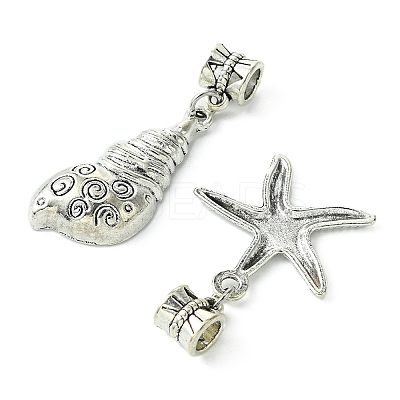 Marine Organism Theme Tibetan Style Alloy Pendant PALLOY-FS00004-1