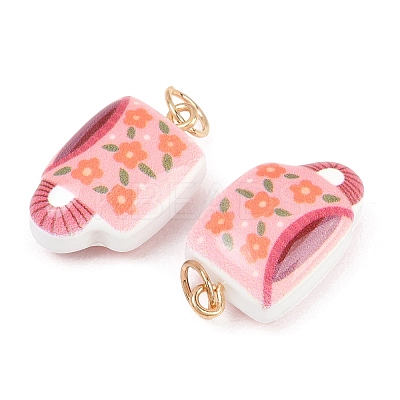 Printed Opaque Acrylic Pendants SACR-P036-01G-G-1