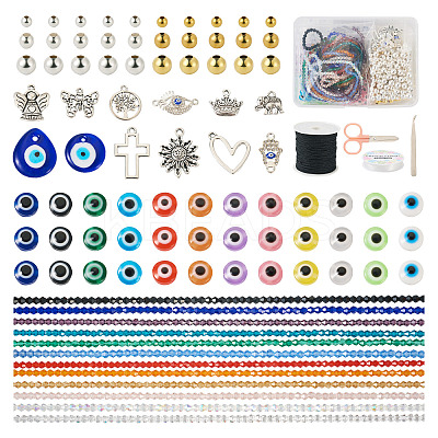 DIY Evil Eye Bracelet Making Kit DIY-TA0004-43-1