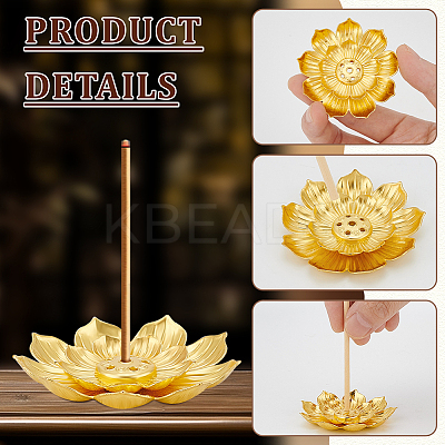 90Pcs Zinc Alloy Lotus Incense Burner Holder AJEW-WA0001-31-1