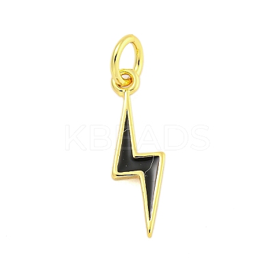 Rack Plating Brass Enamel Pendants KK-U021-16B-G-1