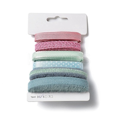 18 Yards 6 Colors Polyester Ribbon SRIB-C001-B12-1