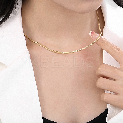 304 Stainless Steel Flat Snake Chain Necklaces for Women LS-NJEW-D058-04G-1