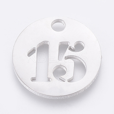 Non-Tarnish 304 Stainless Steel Pendants X-STAS-F233-15-P-1