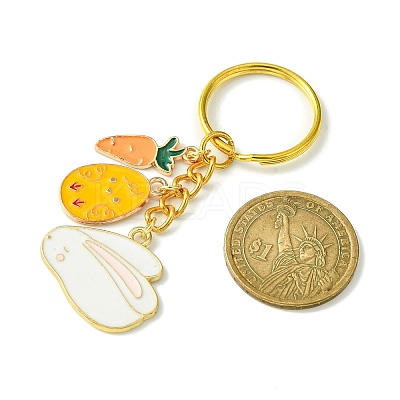 Easter Egg & Rabbit & Carrot Alloy Enamel Pendant Keychain KEYC-JKC00580-01-1