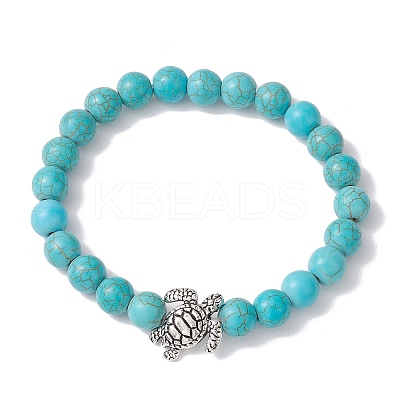 Natural & Synthetic Mixed Gemstone Stretch Bracelets for Women BJEW-JB10087-1