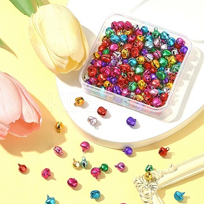 200Pcs 2 Styles Aluminum Bell Charms FIND-FS0003-80-1