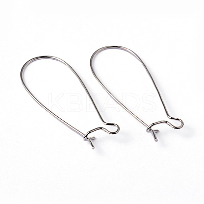 Brass Hoop Earrings Findings Kidney Ear Wires EC221-1