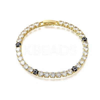 Brass Enamel Link & Charm Bracelets BJEW-Z094-02G-02A-1