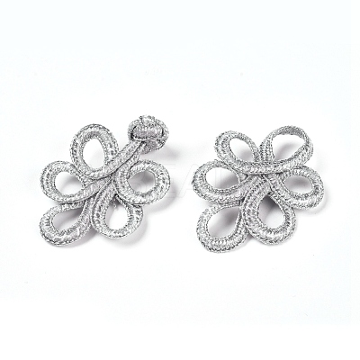 Braid Knit Chinese Knot Closure Cheongsam Frog Buttons BUTT-WH0014-22-1