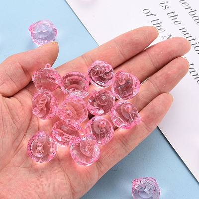 Transparent Acrylic Pendants TACR-T024-05B-903-1