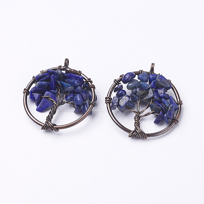 Natural Lapis Lazuli Pendants G-E419-01R-1