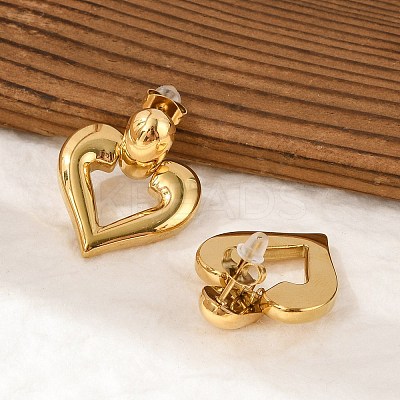 304 Stainless Steel Stud Earrings EJEW-M073-04G-01-1