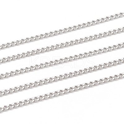 Tarnish Resistant 304 Stainless Steel Curb Chains CHS-P003-05P-1
