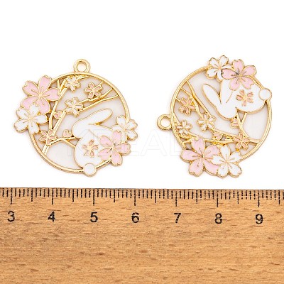 Rack Plating Alloy Enamel Pendants FIND-A040-05B-03G-1