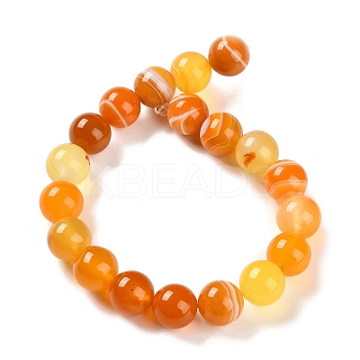 Natural Striped Agate/Banded Agate Beads Strands G-Z060-A01-C25-1