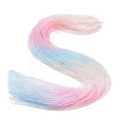 Transparent Gradient Color Glass Beads Strands GLAA-G101-2mm-06-1