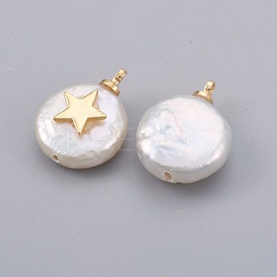 Natural Cultured Freshwater Pearl Pendants PEAR-F008-04G-1