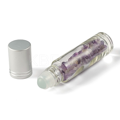 Natural Amethyst Chip Bead Roller Ball Bottles AJEW-H101-01D-1