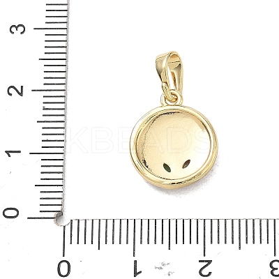 Brass Enamel Pendants KK-CBA3F25-10G-03-1