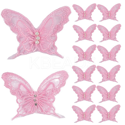 30Pcs Polyester Butterfly Lace Appliques DIY-CY0001-65A-1