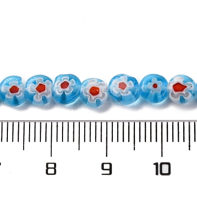Handmade Millefiori Lampwork Beads Strands LAMP-G164-11D-1