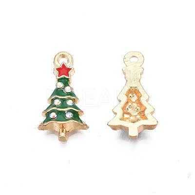Rack Plating Alloy Enamel Pendants LS-ENAM-N055-136A-1