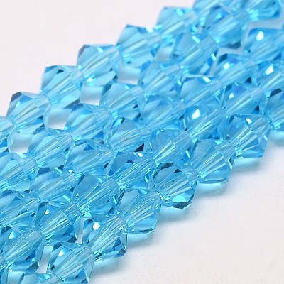 Imitate Austrian Crystal Bicone Glass Beads Strands GLAA-F029-3x3mm-19-1