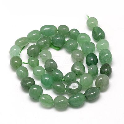 Natural Green Aventurine Beads Strands G-R445-8x10-22-1