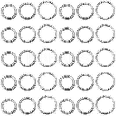 3000Pcs 3 Styles 304 Stainless Steel Open Jump Rings STAS-SP0001-68-1