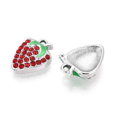 Alloy Rhinestone and Enamel Pendants PALLOY-T092-42P-1