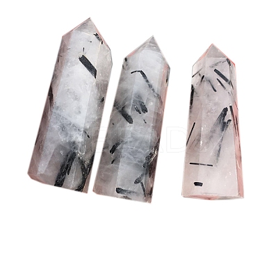 Point Tower Natural Tourmalinated Quartz Home Display Decoration PW-WG71006-04-1