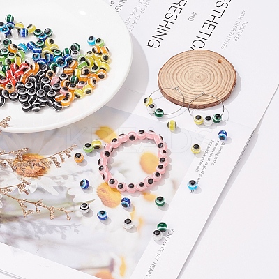 250Pcs 10 Colors Resin Beads RESI-YW0001-05-1