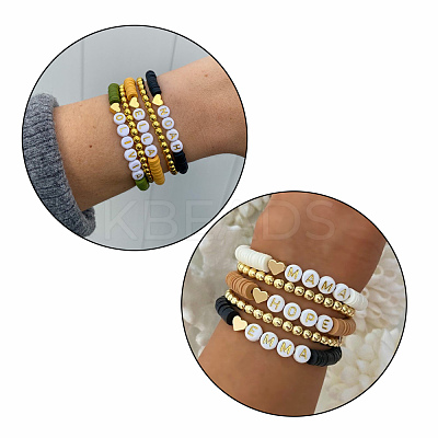 DIY Heishi Bead Style Stretch Bracelets Making Kits DIY-JP0005-86-1
