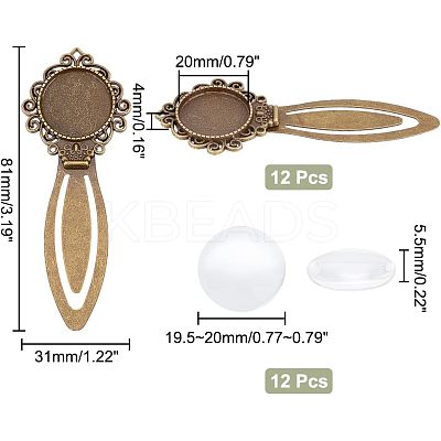 DIY Blank Dome Bookmark Making Kit DIY-NB0007-61-1