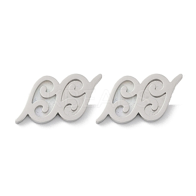 304 Stainless Steel Stud Earrings EJEW-Z089-26P-1