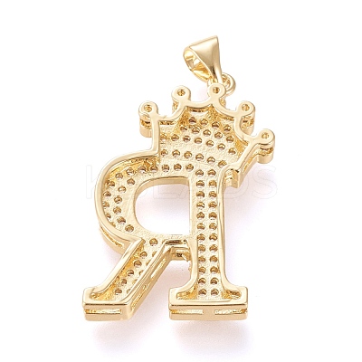 Brass Micro Pave Cubic Zirconia Pendants KK-R138-002R-1
