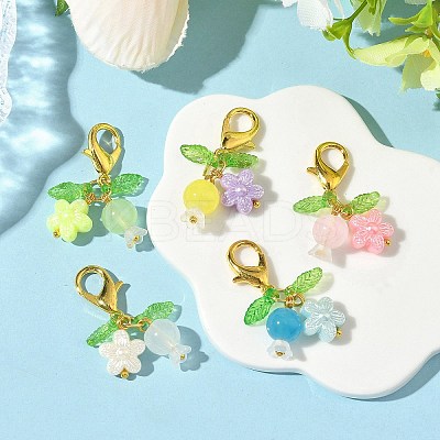 Acrylic & Glass Pendants Decorations HJEW-JM04063-1