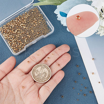 800Pcs 4 Styles 304 Stainless Steel Spacer Beads STAS-BBC0001-37G-1