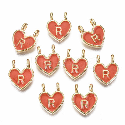 Alloy Enamel Charms ENAM-T012-02R-RS-1