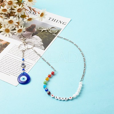 304 Stainless Steel Chain Decorations HJEW-JM00519-1