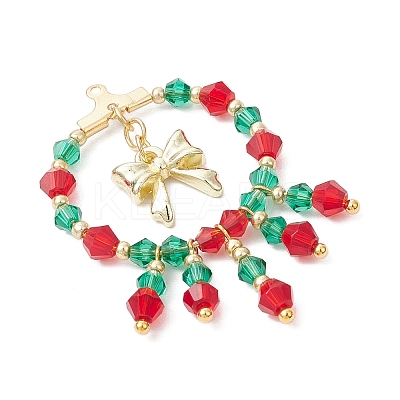 Christmas Themed Handmade Glass Beads Pendants PALLOY-MZ00795-01-1