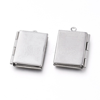 Non-Tarnish 304 Stainless Steel Locket Pendants STAS-K192-08P-1