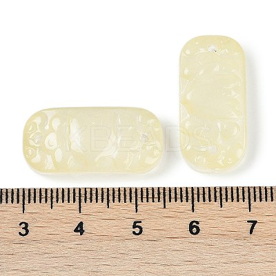 Spray Painted Transparent Glass Connector Charms X1-GLAA-H035-06E-1