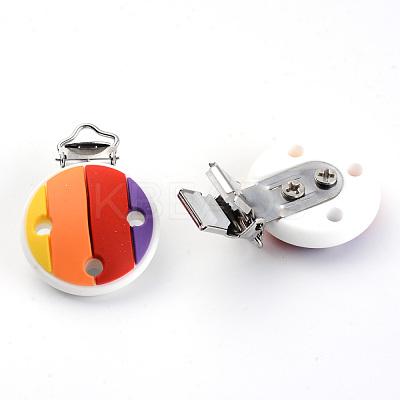 Food Grade Eco-Friendly Silicone Baby Pacifier Clips SIL-S003-05B-1